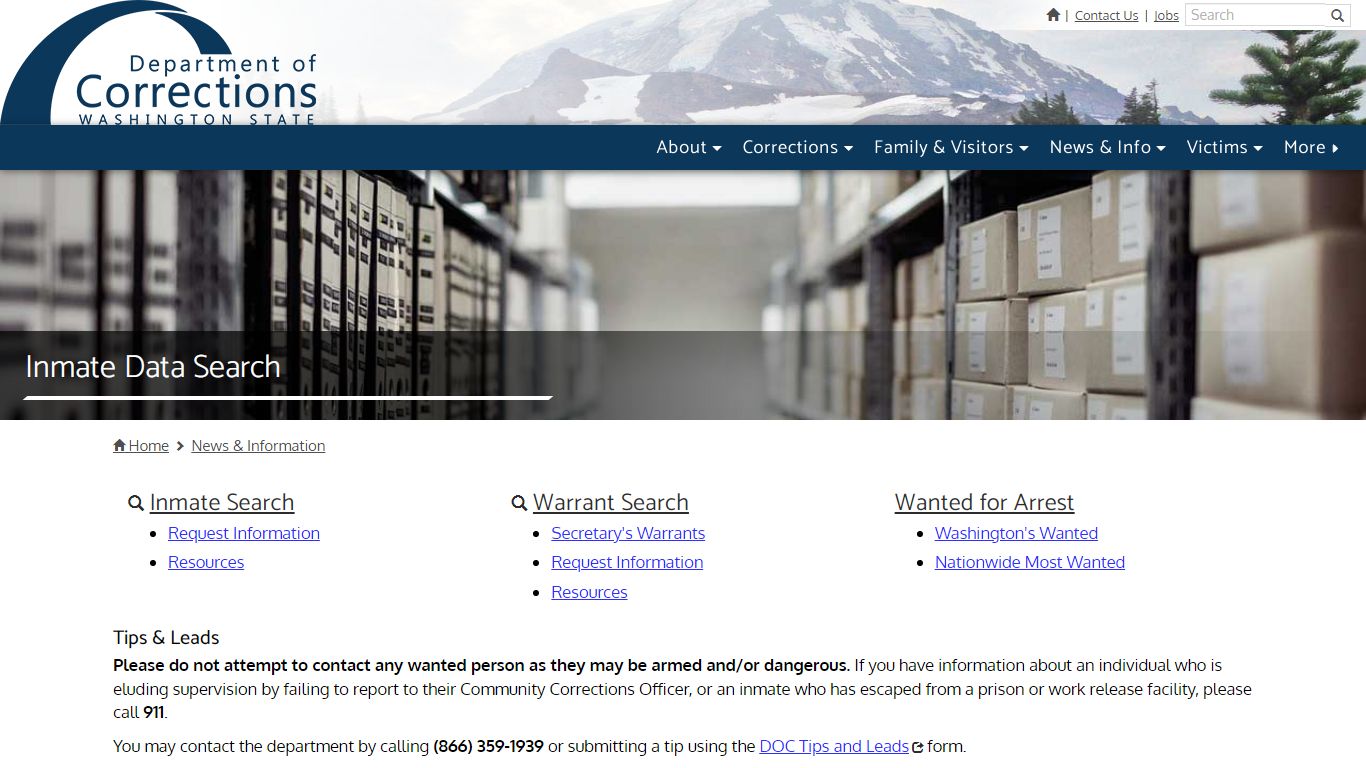 Inmate Data Search | Washington State Department of ...